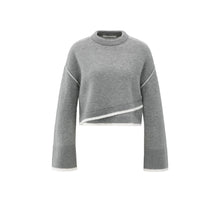 Load image into Gallery viewer, YAYA 01-000519-510 Knitted Sweater with Contrasting Lines
