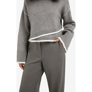 YAYA 01-000519-510 Knitted Sweater with Contrasting Lines