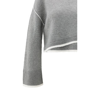 YAYA 01-000519-510 Knitted Sweater with Contrasting Lines