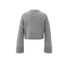 Load image into Gallery viewer, YAYA 01-000519-510 Knitted Sweater with Contrasting Lines
