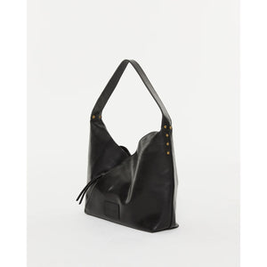 Paz Torras Large Leather Bag with Outside Pocket