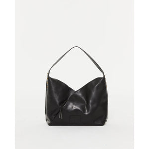 Paz Torras Large Leather Bag with Outside Pocket
