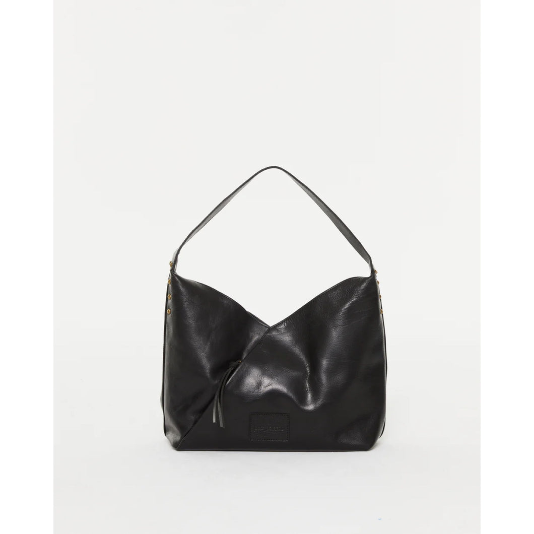 Paz Torras Large Leather Bag with Outside Pocket