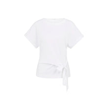 Load image into Gallery viewer, YAYA 01-709093-606 Top with Round Neckline and Knot Detail
