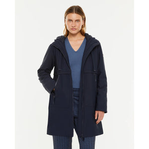 Paz Torras Long Parka with Hood and Zippers