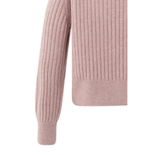 Load image into Gallery viewer, YAYA 01-000525-510 Ribbed TurtleneckSweater with Cable and Long Sleeves
