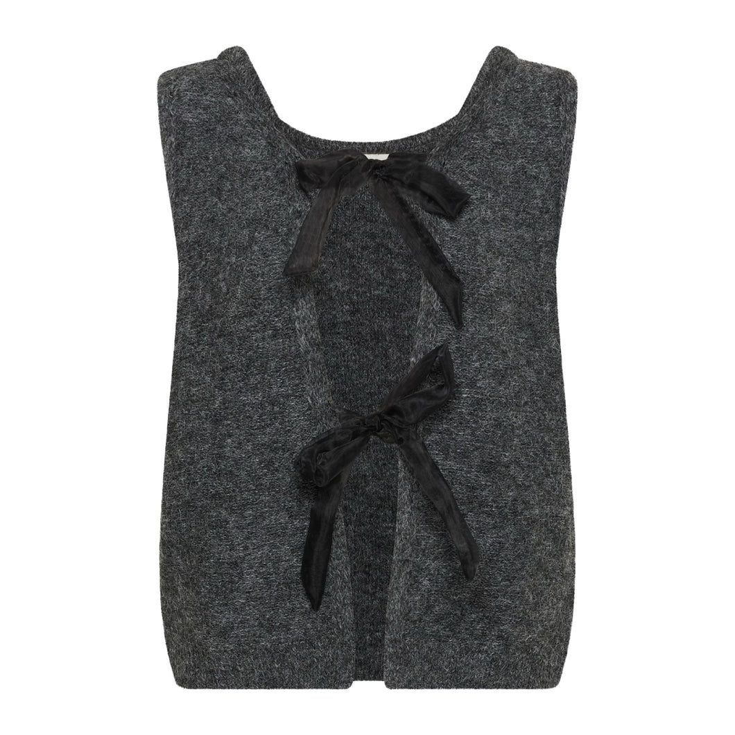 Cream Bulp Knit Vest