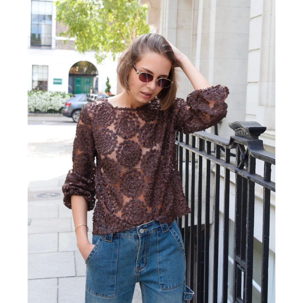 On Trend Rosette Lace Top