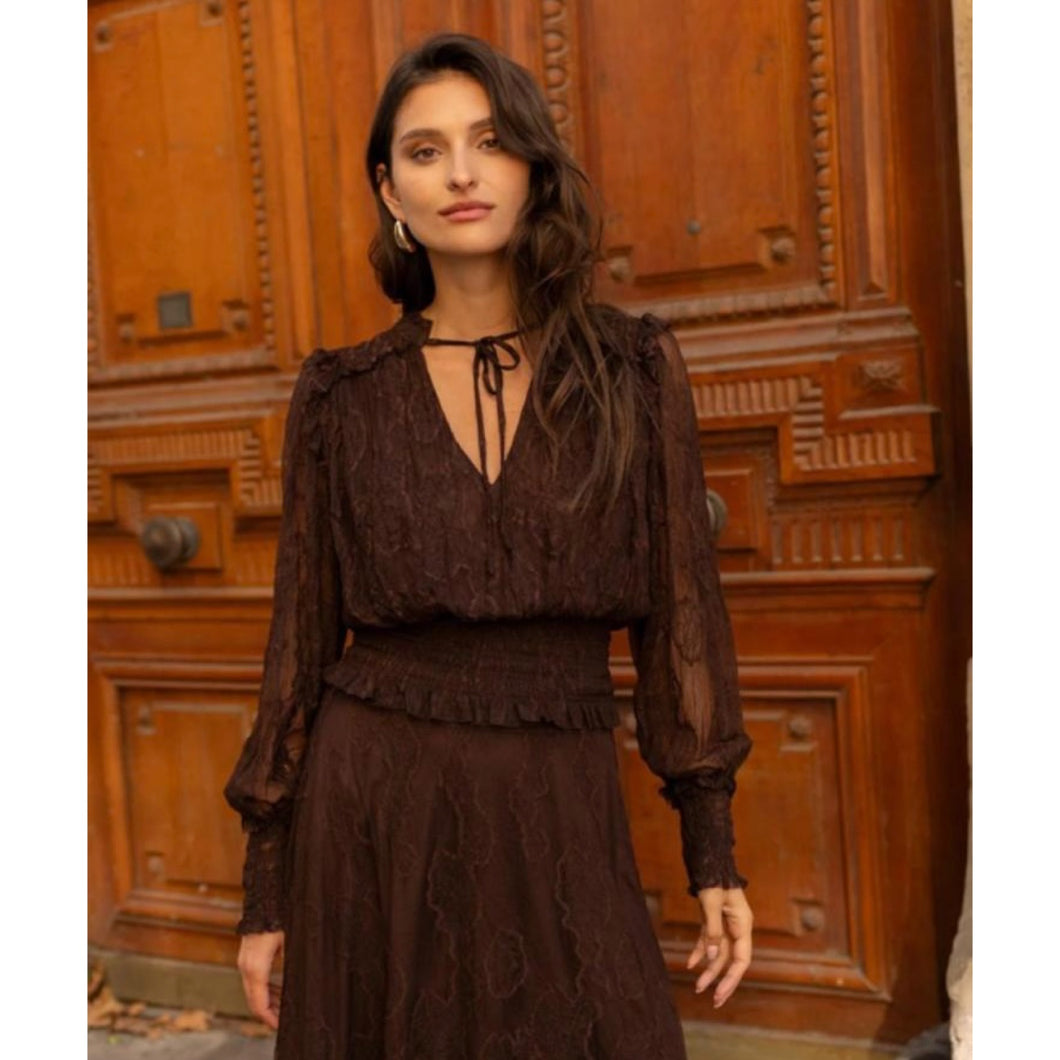 On Trend Crossover Lace Top