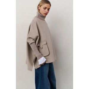 YAYA 521003-509 Wool Blend Poncho