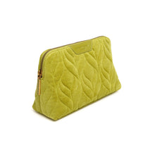 Load image into Gallery viewer, Alice Wheeler Velvet Make Up Bag Lime
