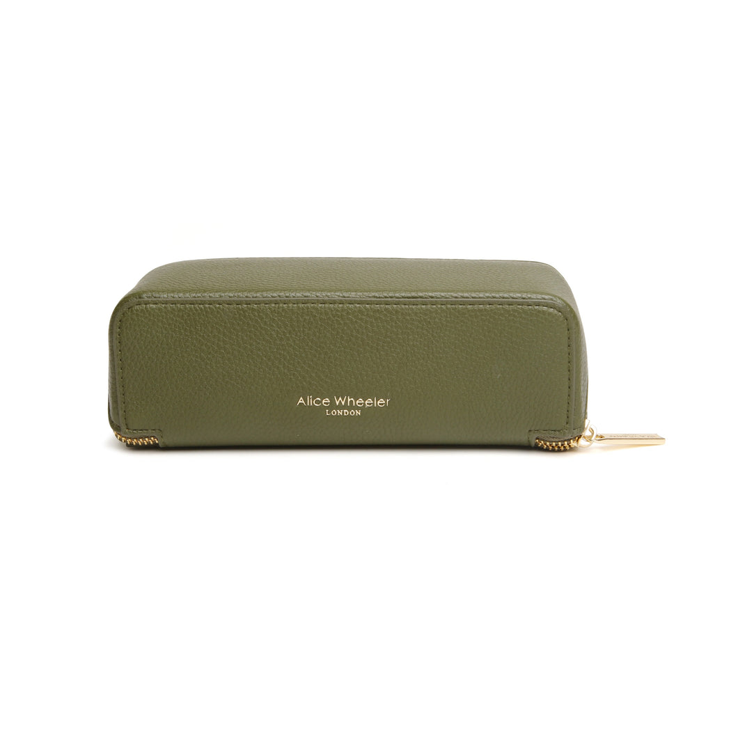 Alice Wheeler Olive Small Train Case
