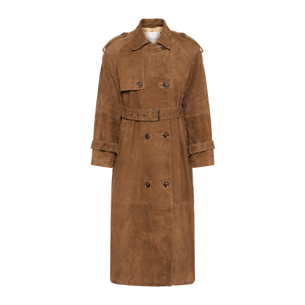 My Essential Wardrobe Tara Suede Trench Coat