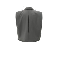 Load image into Gallery viewer, YAYA Sleeveless Short Blazer with Double Layer Effect
