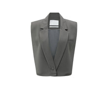 Load image into Gallery viewer, YAYA Sleeveless Short Blazer with Double Layer Effect
