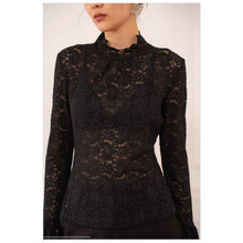 Load image into Gallery viewer, On Trend Lace Turtleneck Top
