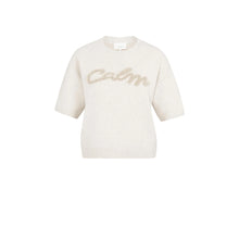 Load image into Gallery viewer, YAYA 01-000548-601 Short Sleeve Sweater with Fluffy Text Detail
