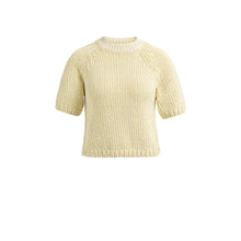 Load image into Gallery viewer, YAYA 01-000551-602 Chunky Knit Sweater with Short Sleeves and Round Neck
