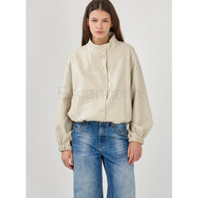 Load image into Gallery viewer, On Trend Faux Leather Bomber Jacket
