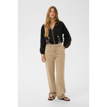 Load image into Gallery viewer, Cream CR Visti Straight Twill With Studs
