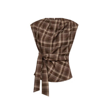 Load image into Gallery viewer, Co Couture Dagny Check Pleat Top
