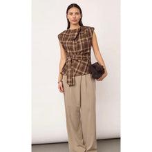 Load image into Gallery viewer, Co Couture Dagny Check Pleat Top
