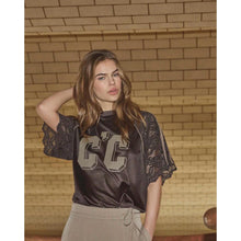 Load image into Gallery viewer, Co Couture Trey Logo Lace Tee

