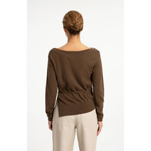 Load image into Gallery viewer, YAYA 01-000613-608 Fine Knit Sweater with Boat Neckline and Tie Detail
