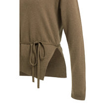 Load image into Gallery viewer, YAYA 01-000613-608 Fine Knit Sweater with Boat Neckline and Tie Detail
