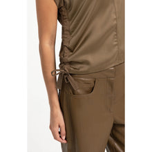 Load image into Gallery viewer, YAYA 01-709405-608 Top with Drawstring Details and Cap Sleeves
