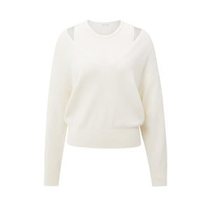 YAYA  000381-509 Knitted Sweater With Layered Top