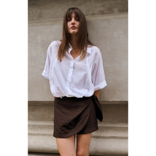 Load image into Gallery viewer, YAYA 01-401093-606 Striped Skort with Wrap Effect and Tie Detail
