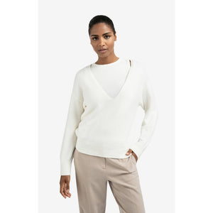 YAYA  000381-509 Knitted Sweater With Layered Top