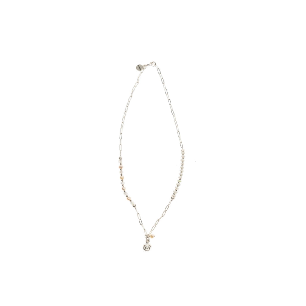 Pranella Lotus Shell Chain Necklace