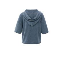 Load image into Gallery viewer, YAYA 01-000486-508 Knitted Hoodie with Short Sleeves
