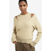 Load image into Gallery viewer, YAYA  000381-509 Knitted Sweater With Layered Top
