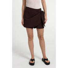 Load image into Gallery viewer, YAYA 01-401093-606 Striped Skort with Wrap Effect and Tie Detail
