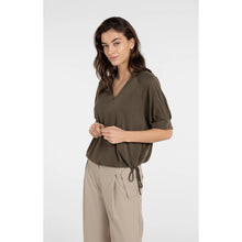 Load image into Gallery viewer, YAYA 01-709381-604 Jersey Top With Pleated Sleeves
