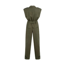 Load image into Gallery viewer, YAYA 01-341026-604 Linen blend Jumpsuit with Belted Waist
