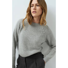 Load image into Gallery viewer, Yaya 01-000641-609 Sweater With Ribbed Sleeves And Button Details
