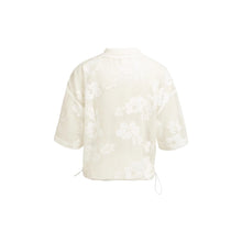 Load image into Gallery viewer, YAYA 01-201234-607 Crochet Jacket with Floral Pattern and Short Sleeves

