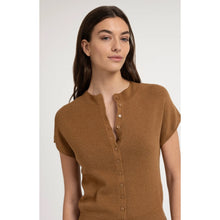 Load image into Gallery viewer, YAYA 01-010163-607 Knitted Cardigan with Short Sleeves and Front Buttons
