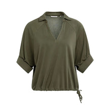 Load image into Gallery viewer, YAYA 01-709381-604 Jersey Top With Pleated Sleeves
