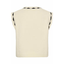 Load image into Gallery viewer, Cream Rosy Knit slipover
