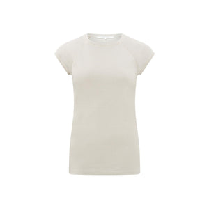 YAYA 719056-407 Washed Cap Sleeve T-shirt