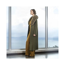 Load image into Gallery viewer, AGGEL Alpaca Blend Knitted Long Coat with Faux Fur Details
