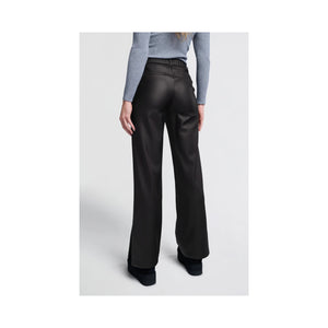 Yaya 309154-410 Faux Leather Wide Leg Trousers