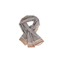 Load image into Gallery viewer, YAYA 03-501052-607 Satin Scarf with Check Print and Border Detail

