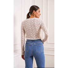 Load image into Gallery viewer, On Trend Lace Long Sleeve T-Shirt
