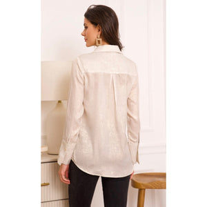 On Trend Lea Metallic Shirt